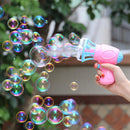 Plastic Electric Automatic Bubble Machine Fan Gun Blower Kids Playing Toys