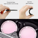 2pcs Car Universal Rhinestones Cup Coaster Anti-Slip Water Cup Pad (Pink)