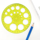 360 Degree Round Ruler Circle Office School Drafting Template Protractor Newly