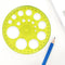 360 Degree Round Ruler Circle Office School Drafting Template Protractor Newly