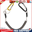 Steel Fishing Magnetic Release Carabiner Clip Holder with Coil Rope Lanyard