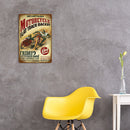 Weatherproof Retro Chic Motorcycle Sign Iron Painting Wall Drawing (1) Newly