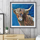 Handmade DIY Full Round Drill Diamond Painting 5D Color Cattle Poster Kit