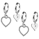 Girls Drop Earrings Irregular Earrings Jewelry Asymmetry Love Heart Earrings