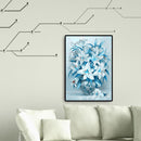5D DIY Diamond Painting Blue Lily Kits Full Round Drill Wall Rhinestone Decor
