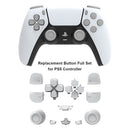 For DualSense Replacement Button Full Set for PS5 Controller Parts (White)