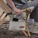 Chair Side Storage Bag Pocket Armrest Hanging for Outdoor Camping (Beige) Newly