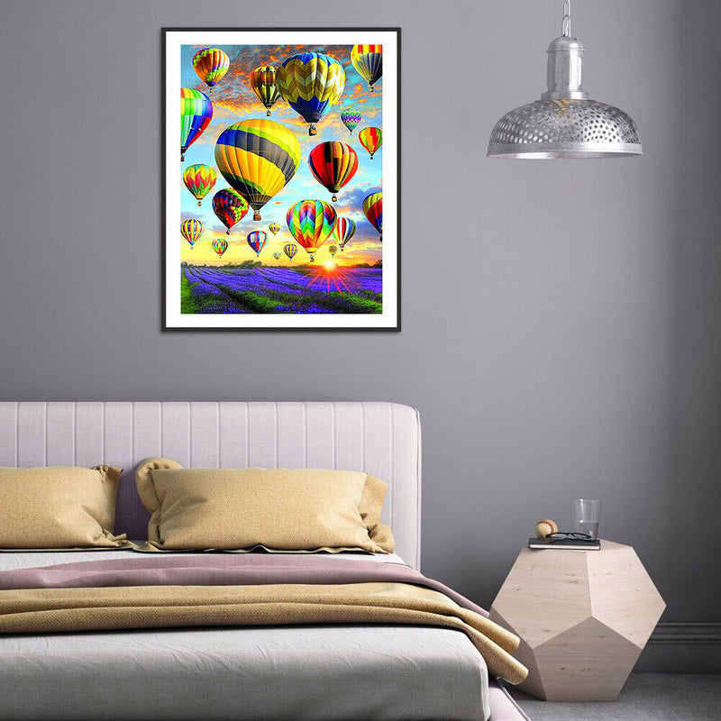 5D Diamond Painting Kit Hot Air Balloons Full Round Drill DIY Mosaic Crafts