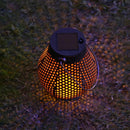 Retro Solar LED Lantern Waterproof Garden Yard Hanging Lamp Lawn Landscape Light