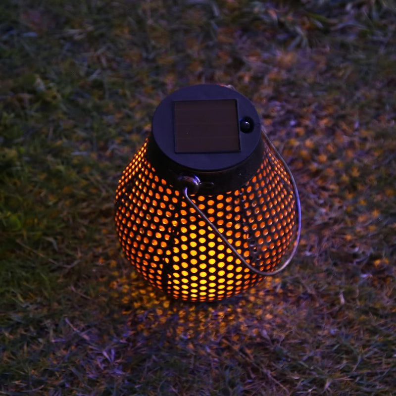 Retro Solar LED Lantern Waterproof Garden Yard Hanging Lamp Lawn Landscape Light