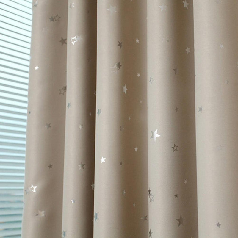 Full Blackout Shading Stars Bedroom Balcony Curtains Hook Grommet Purdah(1)