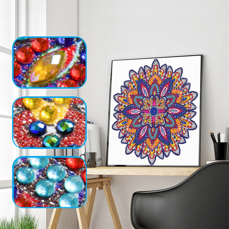 Partial Drill 5D Special Shape Diamond Painting Abstract Mandala Kit (X053)