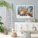 Snow Fox Diamond Painting Full Round Drill Home Decoration for Bedroom