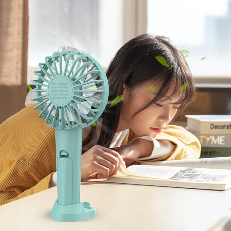 #A USB Mini Wind Power Handheld Fan Portable Student Office 3 Speed Outdoor Fans