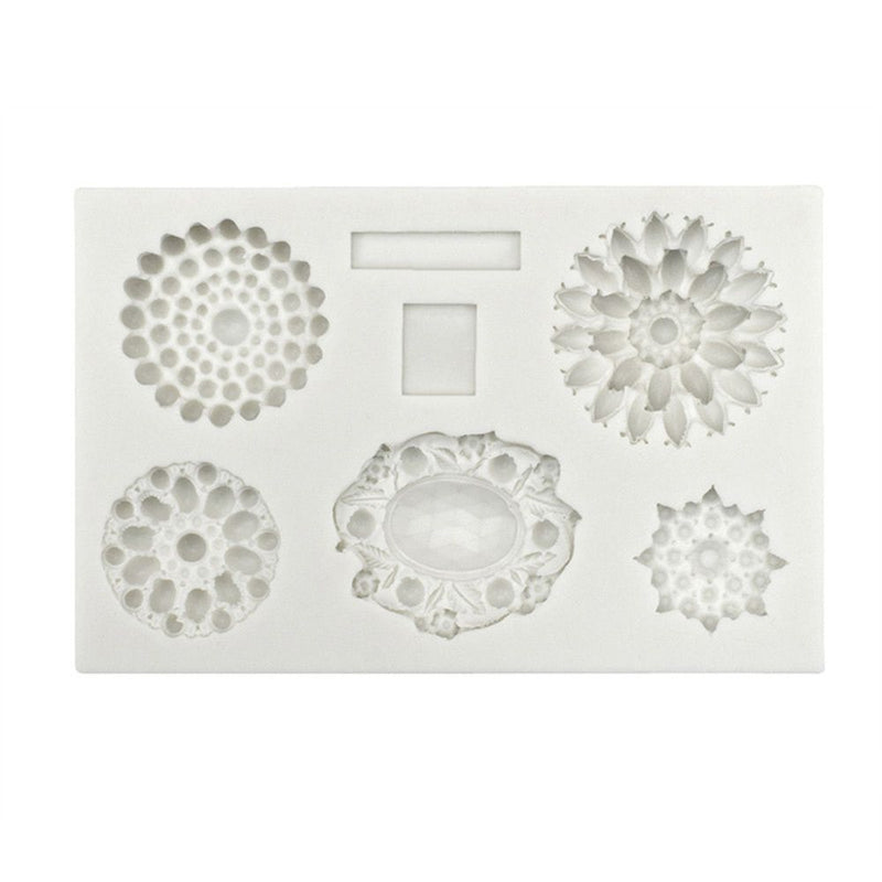 Drip Mold Silicone Mold 5 Cavity European Gem Chocolate Mould Turn Sugar