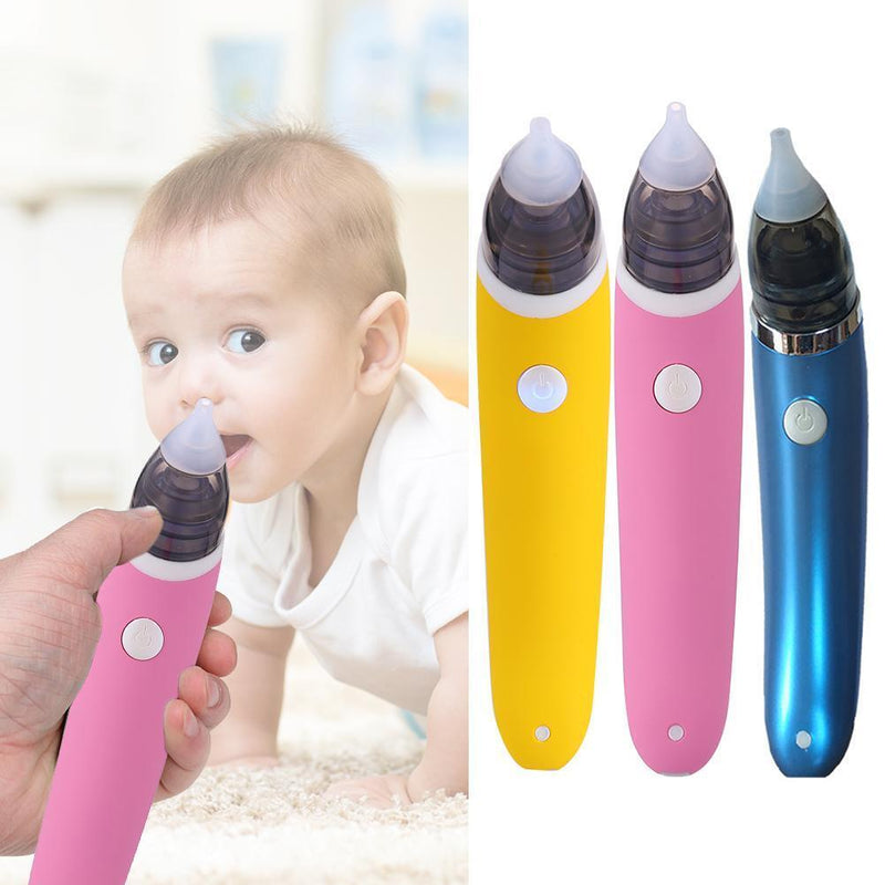 Baby Electric Nasal Aspirator Sucker Nose Cleaner Protector (Dark Blue)