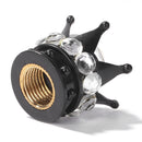 4pcs Auto Car Bling Rhinestone Black Crown Wheel Tire Valve Caps (White) Newly