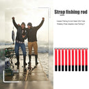 20pcs Fishing Rod Tie Strap Holder Suspenders Hook Cable Cord Belt (Red)