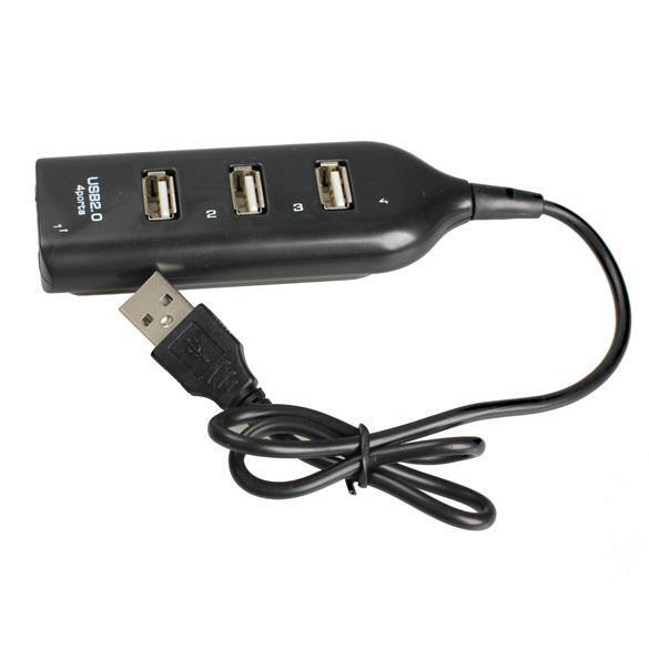 4 Port USB 2.0 High Speed Mini Hub Female Pattern for Laptop PC