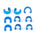 10pcs Bike Bicycle C-Clips Buckle Hose Brake Gear Cable Housing Guide(Blue)
