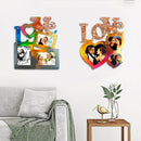 Photo Frame Mold - 2 Pieces DIY Making Photo Frame Kit - Love Heart (Blue) Newly