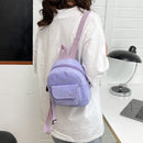 Fashion Women Mini Backpack Corduroy Solid Small Bookbags Retro Travel Rucksacks