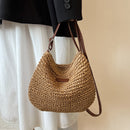 Summer Straw Crossbody Bag Women Beach Holiday Woven Shoulder Handbag Purses