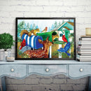 5D DIY Diamond Painting Full Round Drill Animal Mailbox Wall Decor Rhinestone