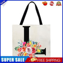 Alphabet flowers Printed Shoulder Shopping Bag Casual Large Tote Handbag L