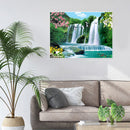 Painting By Numbers Kit DIY Flower Waterfall Canvas Oil Art Picture Craft