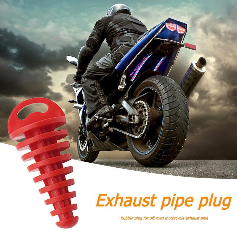 Motorcycle Exhaust Pipe Air-Bleeder Plug Muffler Wash Plug Small (Red)