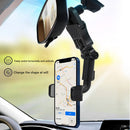 Car Rearview Mirror Concealed Phone Holder Rotary Rear Seat Kitchen Support Rack
