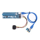 USB 3.0 PCI-E Express 1x to16x Extender Riser Card Adapter SATA 4PIN Power