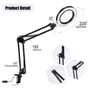 LED 8x Magnifying Glass Table Lamp Cold Clamp Light for Repairing Tattooing