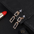 For Women Geometric Drop Earrings Dangling Earrings Rhinestone Earring Ear Stud