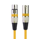 5.9ft DMX Stage DJ Cable  XLR 3Pin Male to Female Connector Wire (Yellow) Newly