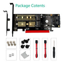 3"" 1 NGFF PCIE M.2 NVME SATA SSD to PCI E 4X SATA3 Apatter for 2230-2280 Cards