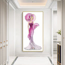 Purple Dress Lady Picture of Rhinestone Full Round Drill Diamond DIY Mosaic