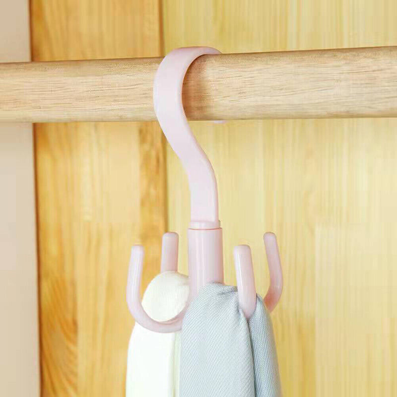 #A 360 Rotation Wardrobe Towel Clothes Hanger Organizer Belt Scarf Hanging Racks