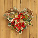 Home Decor Door Hanging Wreath Christmas Wreath Flower Garland Heart-shaped