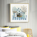 Table Flowers Oil Paint By Numbers DIY Acrylic Painting Home Decoration Gif