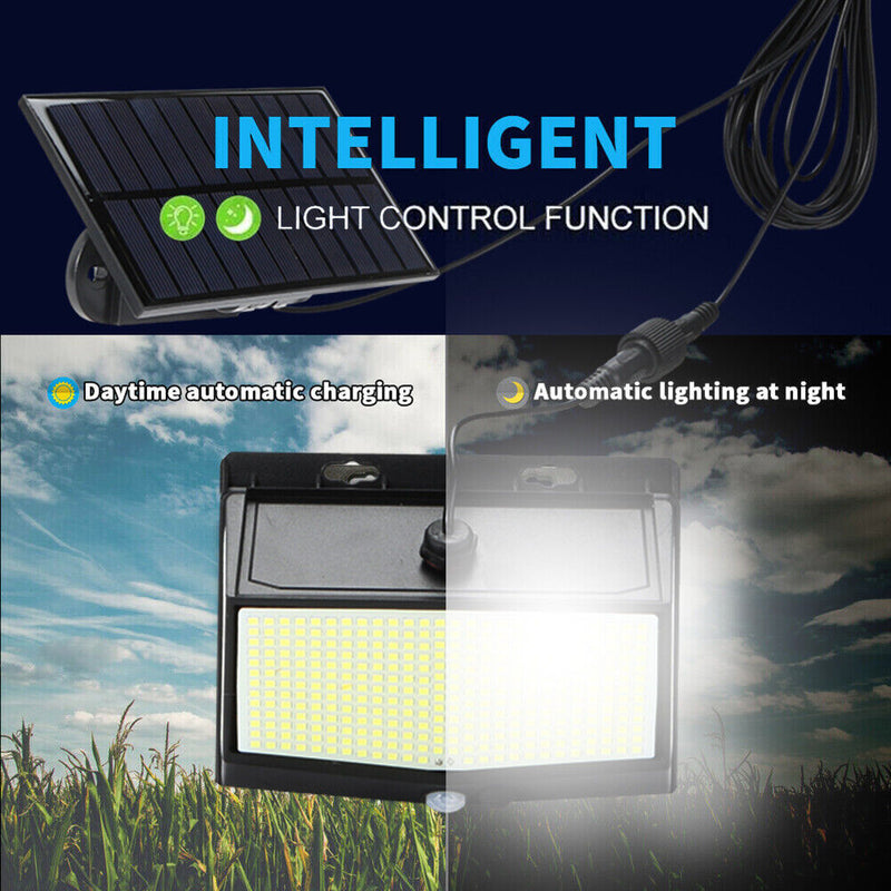 3 Modes Waterproof LED Solar Lights PIR Motion Sensor Outdoor Garden Wall Lamp