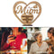 Mother's Day Wooden Heart-shaped Happy Day Mum Ornament Gift Best E6B4
