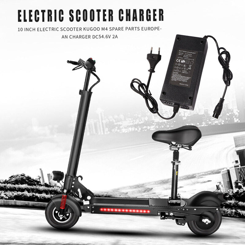 Electric Scooter DC 54.6V 2A Battery Charger Adapter for Kugoo M4 Kick Scooter
