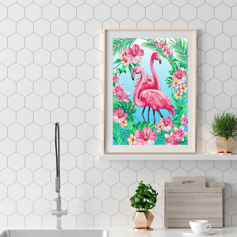 30x40cm 5D DIY Full Round Drill Diamond Painting Flamingo Animals Home Art Decor