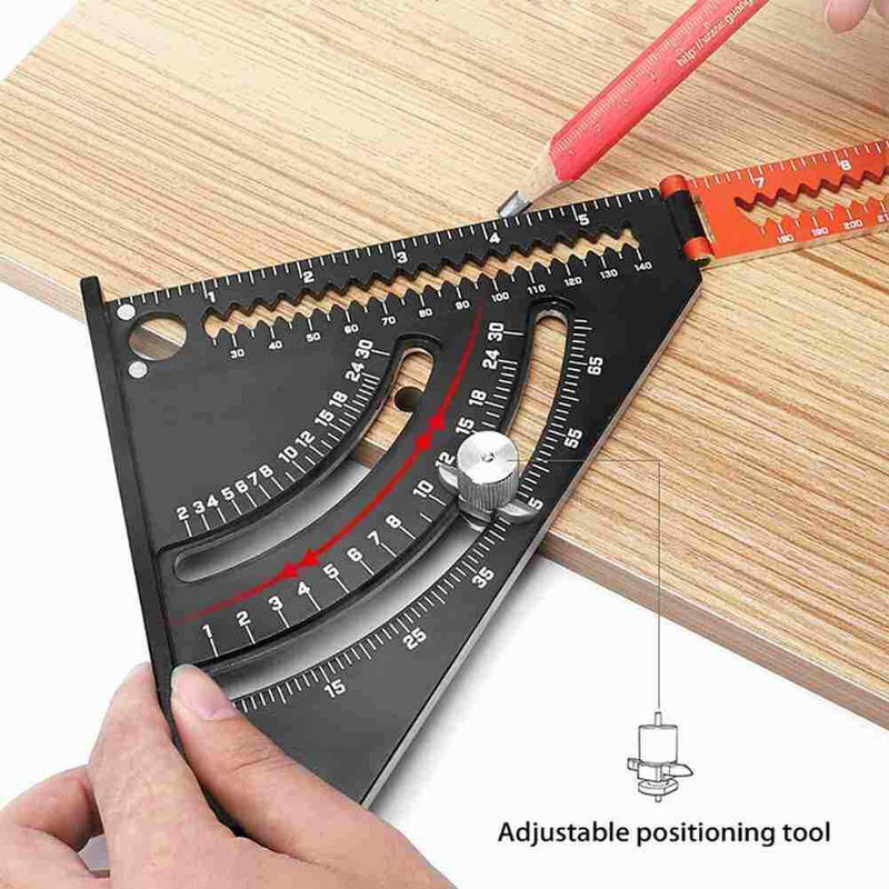 1*Multifunction Folding Triangle Ruler Folding Measuring Protractor0 Angle X1D6