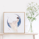 DIY Cartoon Girl Mosaic Drawing Home Decor Round Drill Diamond Painting Kit