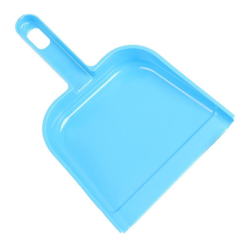Mini Desktop Plastic Sweep Cleaning Brush Small Broom Dustpan Set (Blue) Newly