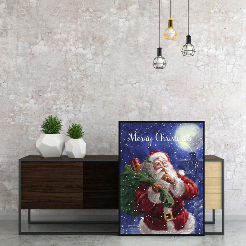 Santa Claus Paint By Numbers Kit DIY Frameless Acrylic Picture On Canvas