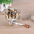 10 Ball Bearings Mini Fishing Spinning Reel Wood Handle Ice Skirt Wheel Tackle Carp On
